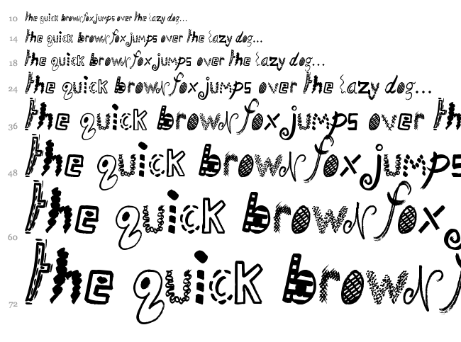 Sketchbook Challenge font waterfall